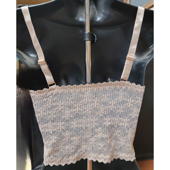 Jady K Skye Mocha Sassy Lace Bralette  Scalloped Edges Adj Straps Women S/M - Picture 5 of 10